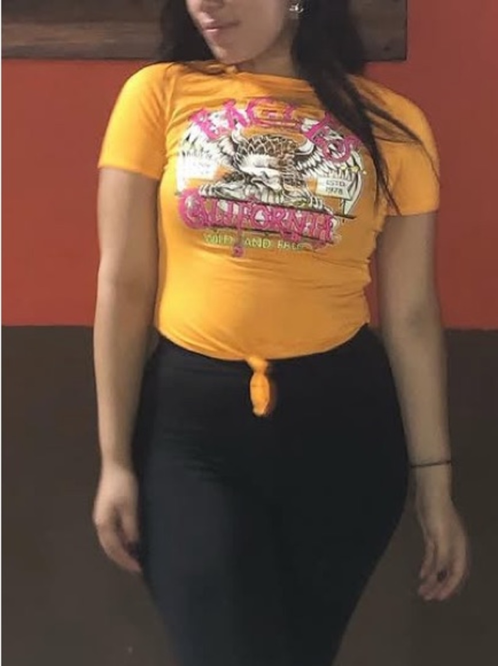 Women’s Orange Crop T Shirt
